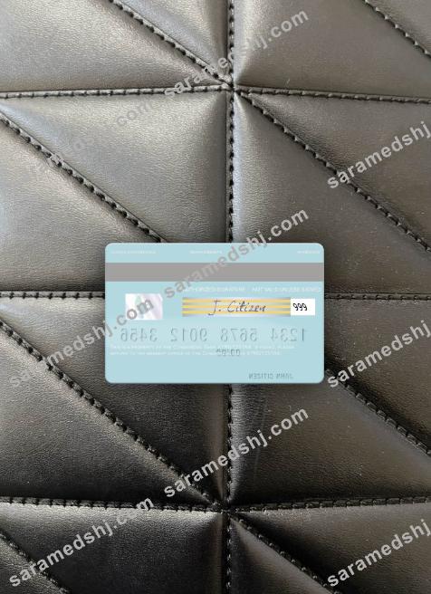 Kyrgyzstan Commercial Bank KYRGYZSTAN visa debit card photolook back